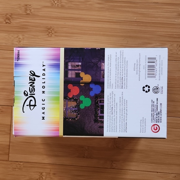 Disney Mickey Mouse Ears Lightshow Swirling LED Christmas Spotlight Projector - Picture 3 of 3